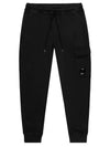 Diagonal Fleece Cargo Track Pants Black - CP COMPANY - BALAAN 2