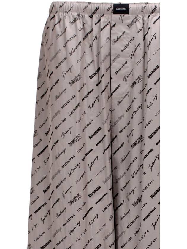 Balenciaga Logo Print Wide-Leg Pants, Brand Size 38 (US Size 8) - BALENCIAGA - BALAAN 3