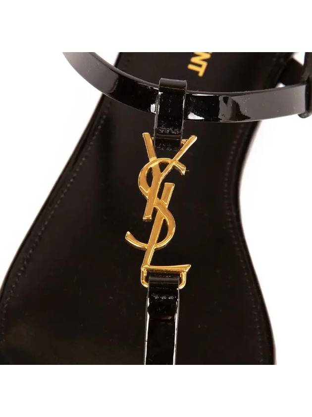 Women's Monogram Cassandra Sandals Black - SAINT LAURENT - BALAAN 6