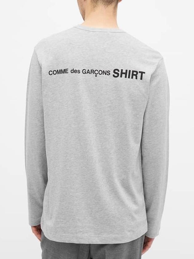 Shirt Logo Print Cotton Long Sleeve T Gray - COMME DES GARCONS - BALAAN 2