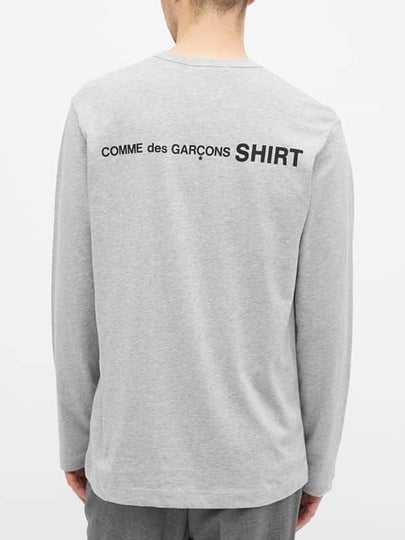 Back Logo Print Long Sleeve T-Shirt Grey - COMME DES GARCONS - BALAAN 2