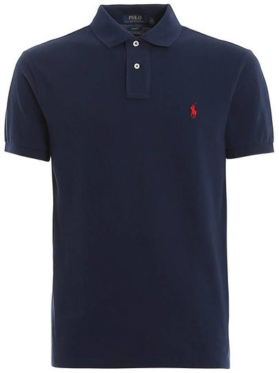 Men's Pony Slim Fit Short Sleeve Polo Shirt Black - POLO RALPH LAUREN - BALAAN 2