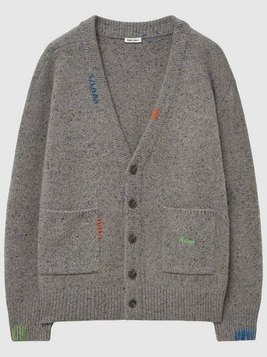 Stitch point oversized cardigan gray - TABB LUDENS - BALAAN 1