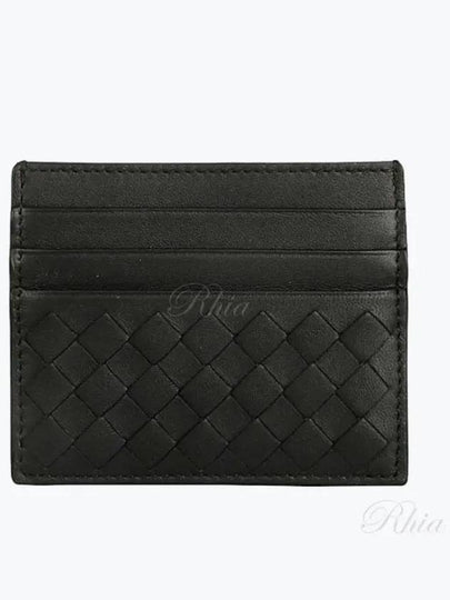 Intrecciato Weaving Card Wallet Black - BOTTEGA VENETA - BALAAN 2