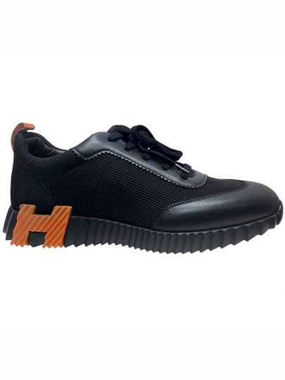 Bouncing Sneakers Technical Canvas Calfskin & Noir Miel - HERMES - BALAAN 2