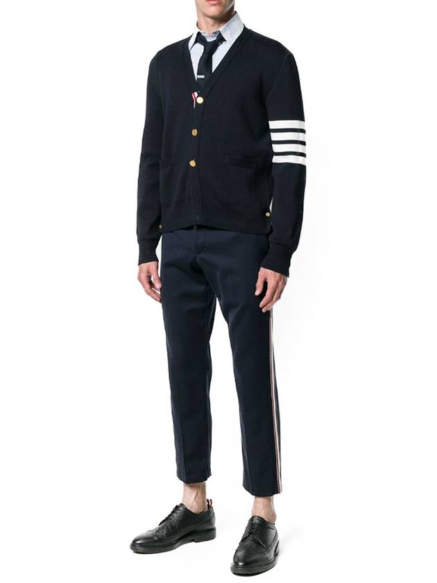 Milano Stitch 4 Bar Cardigan Navy - THOM BROWNE - BALAAN 6