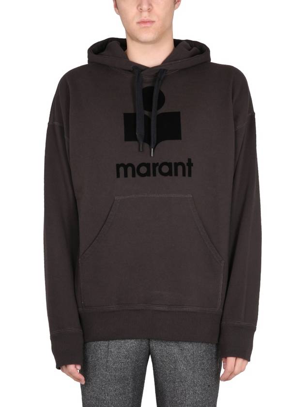 Miley Logo Hoodie Faded Black - ISABEL MARANT - BALAAN 3