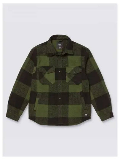 Denby Fuzzy Shirt Jacket Black Loden Green - VANS - BALAAN 2