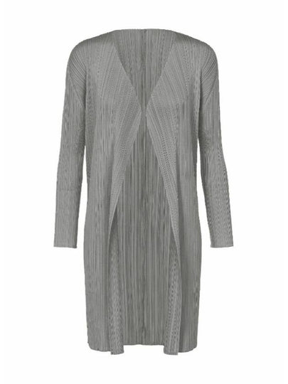 Pleated please basic midi cardigan gray JA108 - ISSEY MIYAKE - BALAAN 2