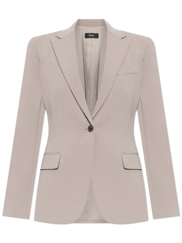 Theory Open Lapel Blazer, Women's, Grey - THEORY - BALAAN 1