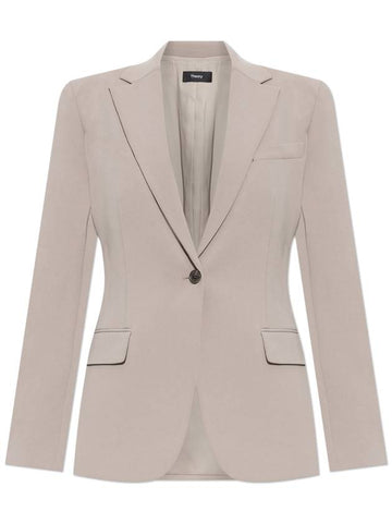 Theory Open Lapel Blazer, Women's, Grey - THEORY - BALAAN 1