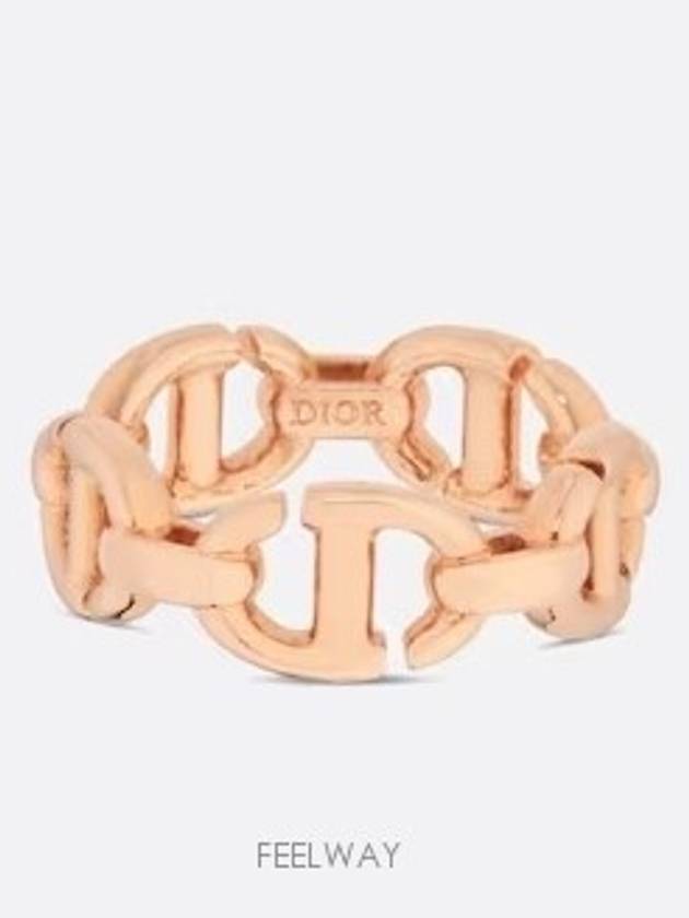 CD Navy Metal Ring Pink Gold - DIOR - BALAAN 3