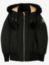 Gold Debbie Bomber Padding Black Fox Fur Black - MOOSE KNUCKLES - BALAAN 3