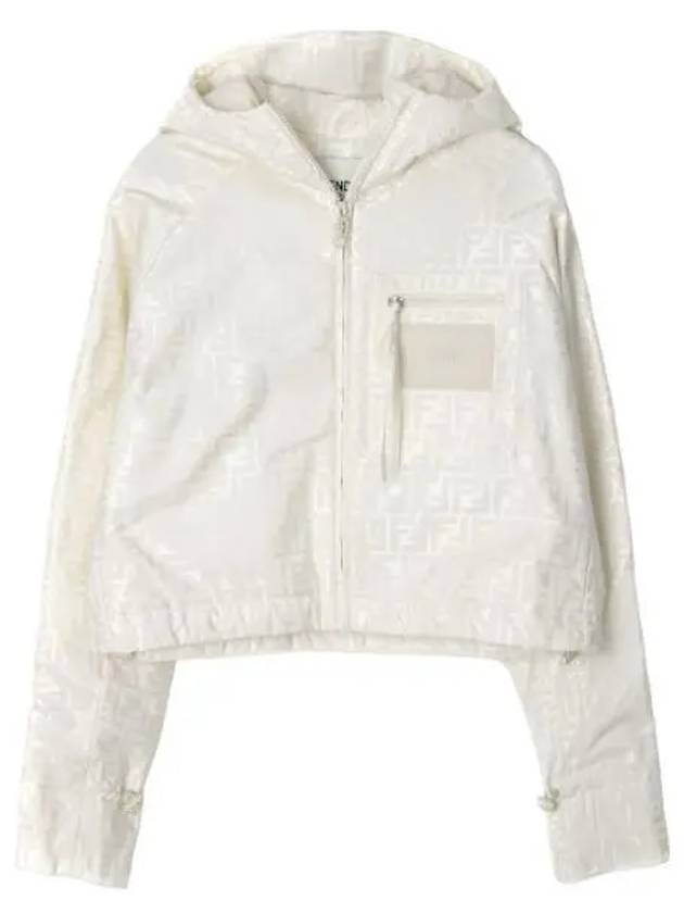 cotton blend hooded jacket women - FENDI - BALAAN 1