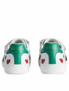 Kids heart pattern three stripe tab velcro ace sneakers white 682222 CPWB0 9065 - GUCCI - BALAAN 4