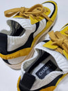 CC Logo Tennis Knit Suede Low Top Sneakers Yellow - CHANEL - BALAAN 5