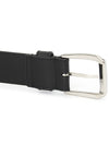 Interlocking G Detail Leather Belt Black - GUCCI - BALAAN 5