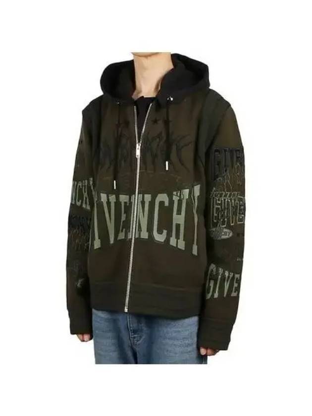 Logo printed hooded bomber zip up 270663 - GIVENCHY - BALAAN 1