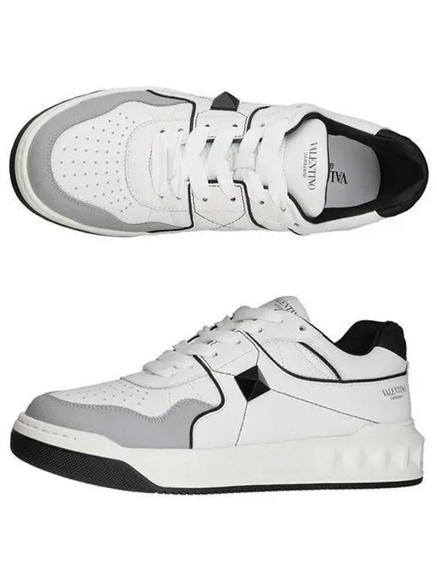 One Stud Nappa Low Top Sneakers White - VALENTINO - BALAAN 2