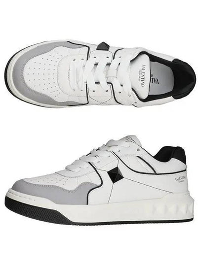 One Stud Nappa Low Top Sneakers White - VALENTINO - BALAAN 2