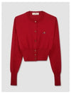 Bea Crop Cardigan Wine - VIVIENNE WESTWOOD - BALAAN 2