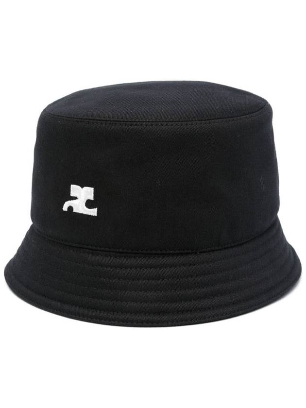 Signature Cotton Bucket Hat Black - COURREGES - BALAAN 2