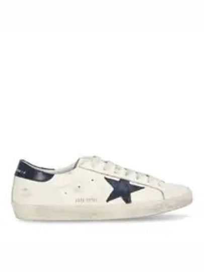 Superstar Beige Night Blue Heel Tab Sneakers - GOLDEN GOOSE - BALAAN 2