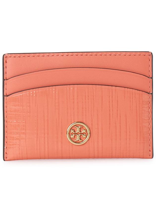 Robinson Leather Card Wallet Coral - TORY BURCH - BALAAN 2