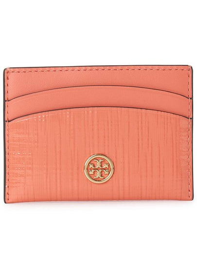 Robinson Leather Card Wallet Coral - TORY BURCH - BALAAN 2