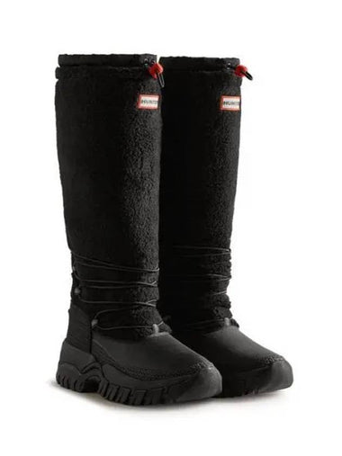 Shearling Insulated Tall Snow Boots Black WFT2204HERBLK - HUNTER - BALAAN 1