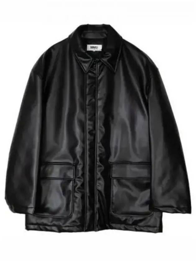 Numeric Leather Jacket Black - MAISON MARGIELA - BALAAN 2