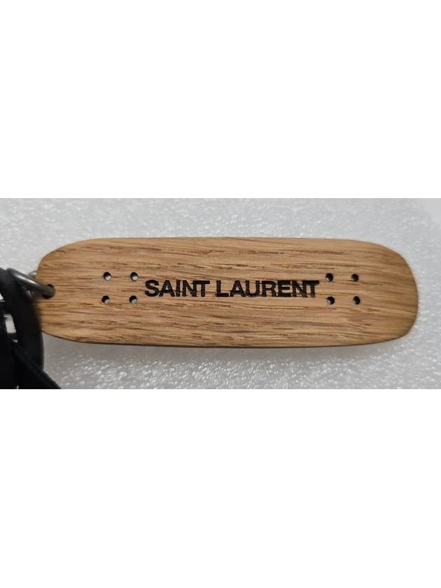 Wood skateboard logo keyring - SAINT LAURENT - BALAAN 4