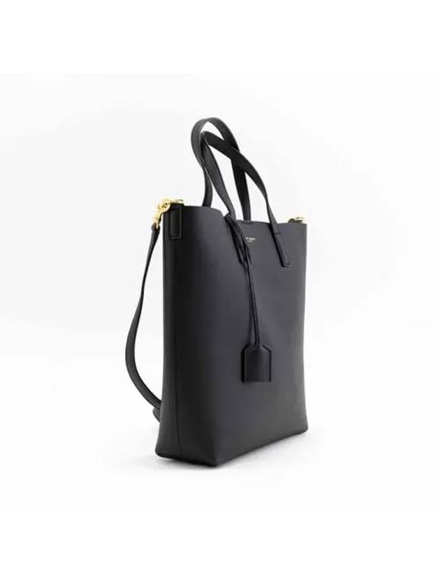 Shopping Toy Supple Leather Tote Bag Black - SAINT LAURENT - BALAAN 3