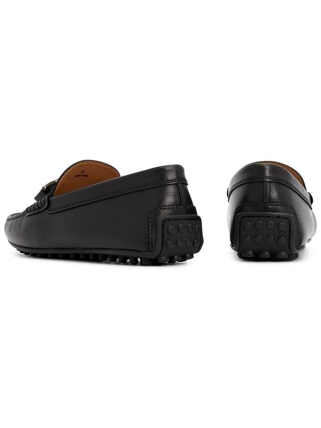 Men's City Gomino Leather Driving Shoes Black - TOD'S - BALAAN 7