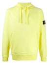 Wappen Patch Garment Dyed Hoodie Yellow - STONE ISLAND - BALAAN 3