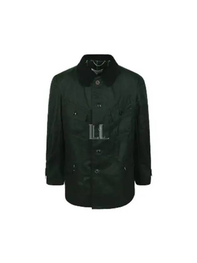 Men's Waxed Cotton Jacket Dark Green - MAISON MARGIELA - BALAAN 2