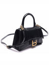 Hourglass XS Glossy Calfskin Tote Bag Black - BALENCIAGA - BALAAN 4