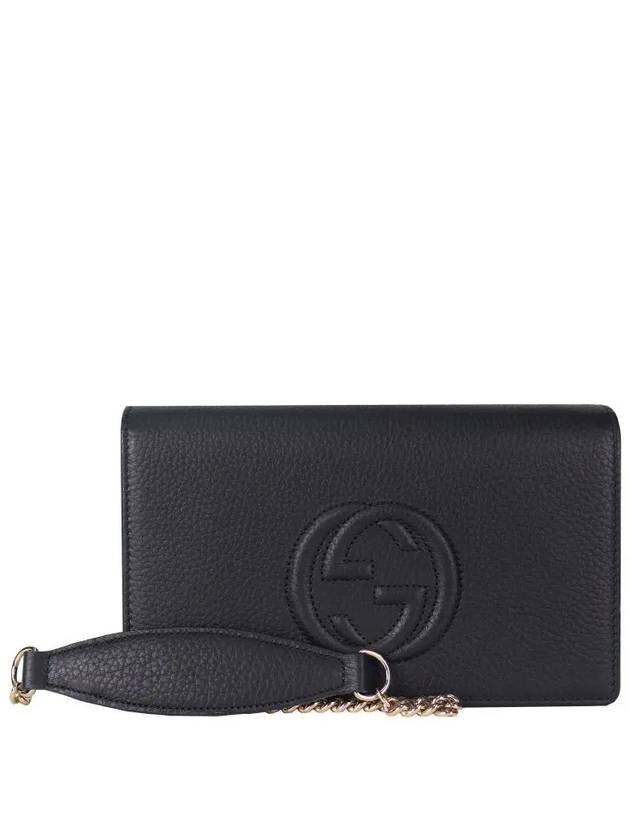 GG Logo Chain Soho Cross Bag Black - GUCCI - BALAAN 2