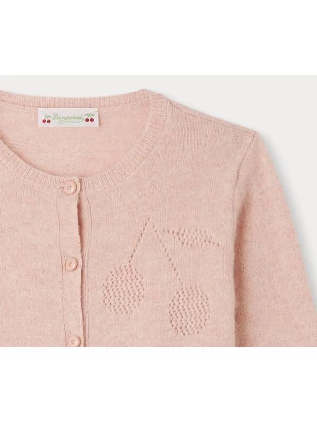 Bonpoint Ginger Cashmere Light Pink Cardigan W04GCAK00012 Italian Kids - ETC - BALAAN 3