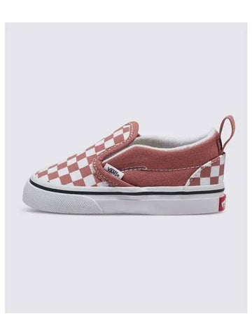 KIDS Slip on Toddler Color THEORY Checkerboard Wither Red Rose VN000UBSCHO1 - VANS - BALAAN 1