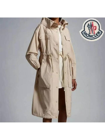 Women s Logo Patch MANTIO Hooded Long Jacket 1B00002 597JT 268 - MONCLER - BALAAN 1