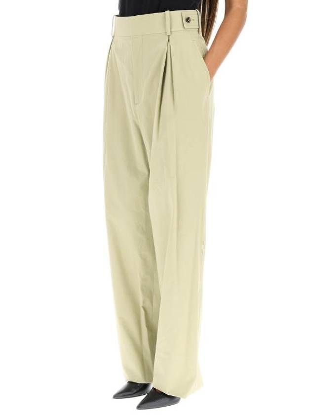 Cotton Straight Pants Beige - BOTTEGA VENETA - BALAAN 5