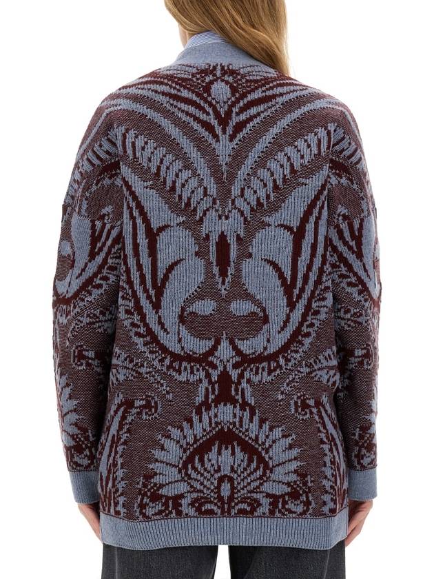 JACQUARD WOOL CARDIGAN - ETRO - BALAAN 3