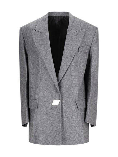 SINGLE-BUTTON WOOL-BLEND BLAZER - THE ATTICO - BALAAN 1