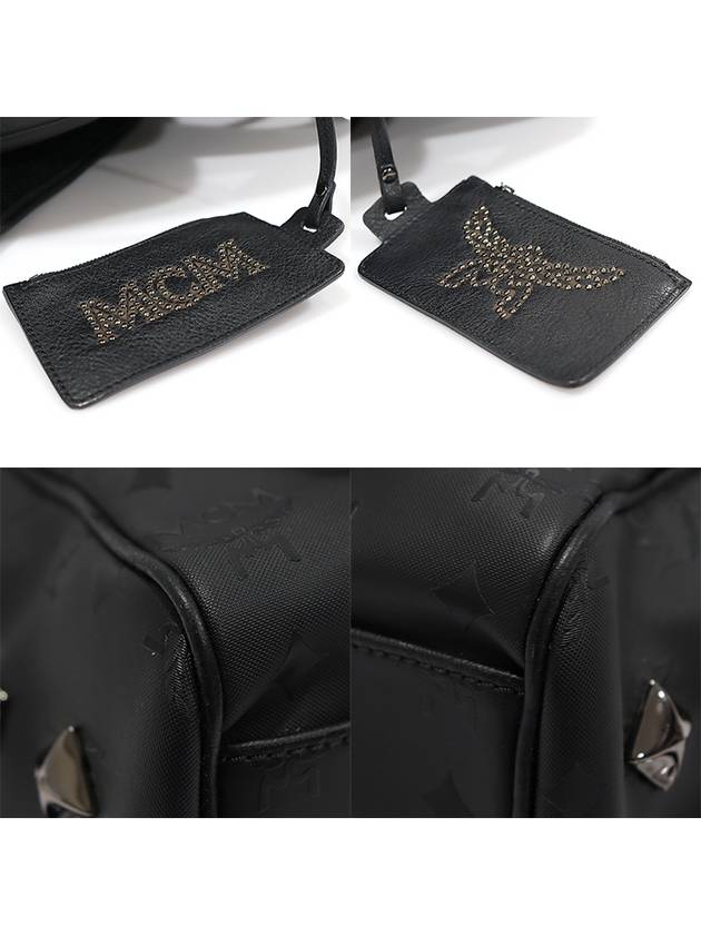 MMK 4SVH01 BK001 Black Honshu Tantris Canvas Studded Backpack - MCM - BALAAN 6