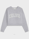 Logo Print Cotton Sweatshirt Grey - CELINE - BALAAN 2