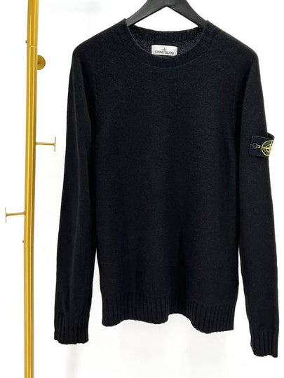 Crew neck lambswool men s knit black size M - STONE ISLAND - BALAAN 2