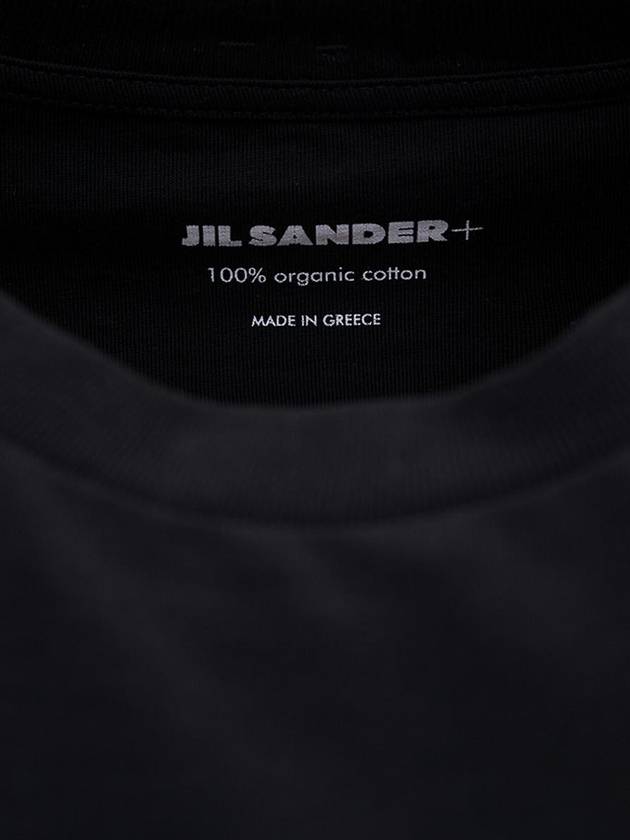 Logo Patch Cotton Short Sleeve T-Shirt 3 Pack Black - JIL SANDER - BALAAN 4