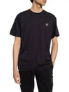 Wappen Logo Patch Short Sleeve T-Shirt Black - STONE ISLAND - BALAAN 3