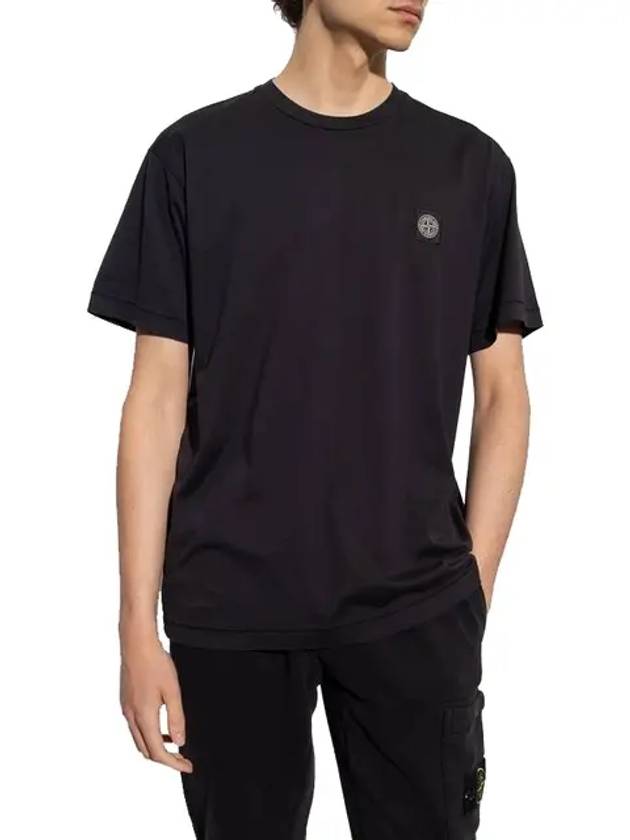 Wappen Logo Patch Short Sleeve T-Shirt Black - STONE ISLAND - BALAAN 3